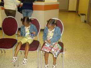 Twins at the Diabetes Clinic read with fascination the adventures of the BioMedical Twins, Rita and Rick